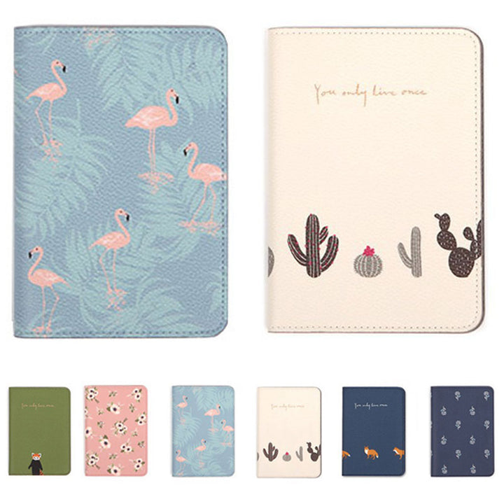Travel leather passport holder, slim short style